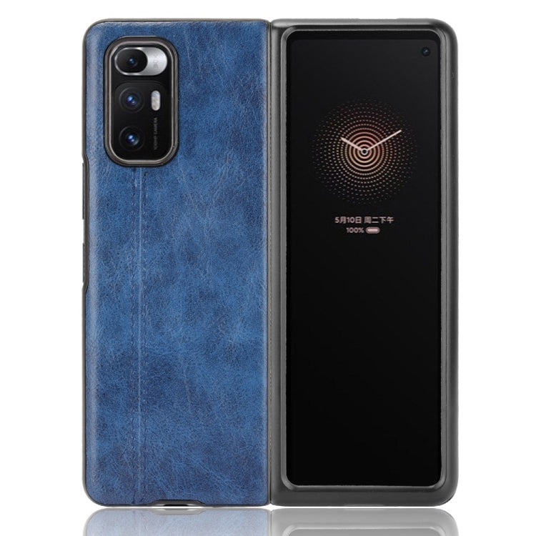 For Xiaomi Mi Mix Fold Shockproof Sewing Cow Skin Texture PC + PU + TPU Case