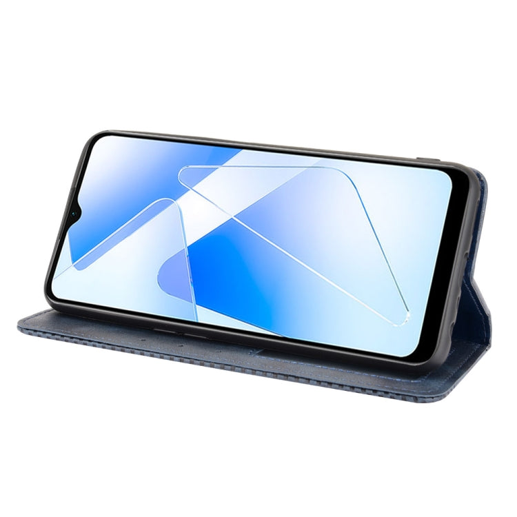 For OPPO A55 5G / A53s 5G Magnetic Buckle Retro Crazy Horse Texture Horizontal Flip Leather Case with Holder & Card Slots & Photo Frame