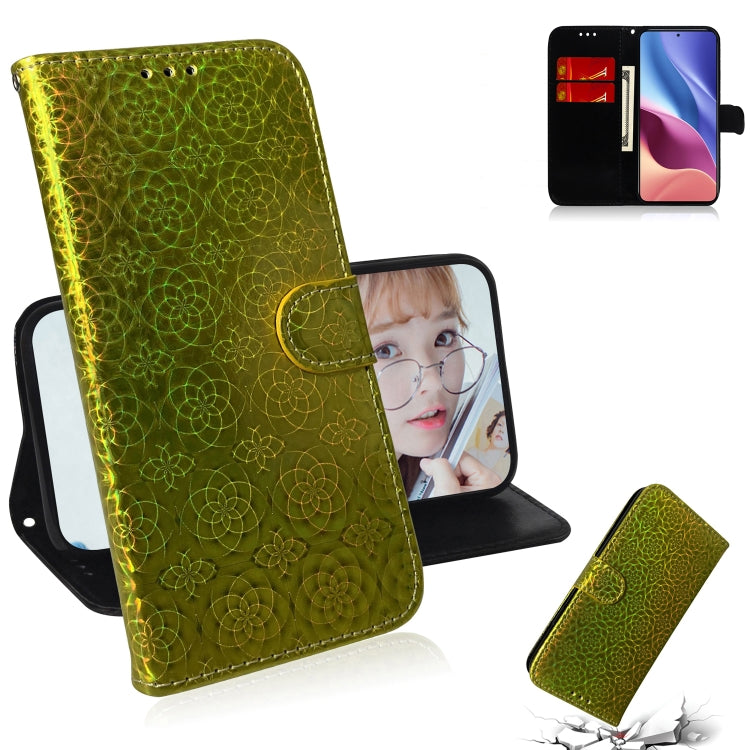 For Xiaomi Redmi K40 / K40 Pro / Poco F3 Solid Color Colorful Magnetic Buckle Horizontal Flip PU Leather Case with Holder & Card Slots & Wallet & Lanyard