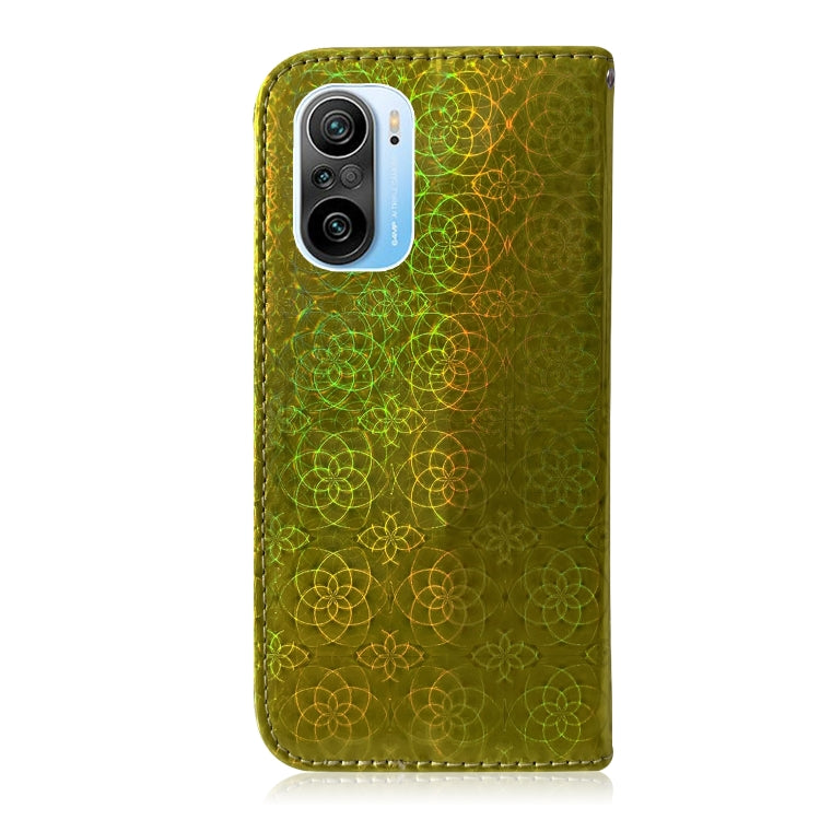 For Xiaomi Redmi K40 / K40 Pro / Poco F3 Solid Color Colorful Magnetic Buckle Horizontal Flip PU Leather Case with Holder & Card Slots & Wallet & Lanyard