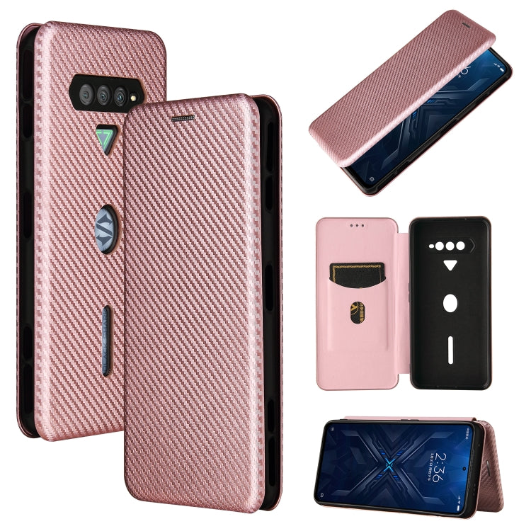 For Xiaomi Black Shark 4 / 4 Pro Carbon Fiber Texture Horizontal Flip TPU + PC + PU Leather Case with Card Slot