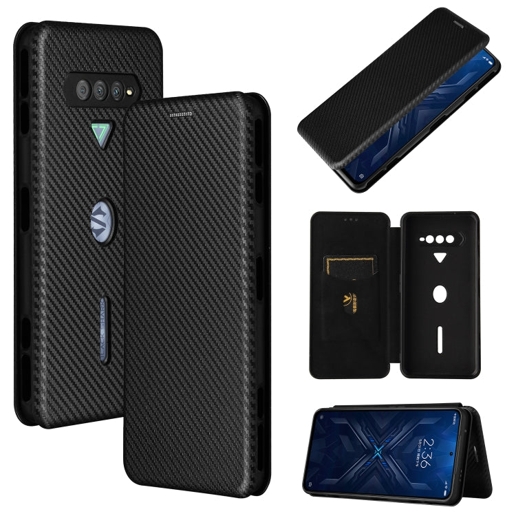 For Xiaomi Black Shark 4 / 4 Pro Carbon Fiber Texture Horizontal Flip TPU + PC + PU Leather Case with Card Slot