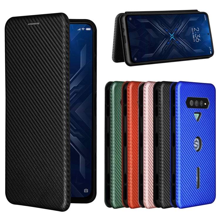 For Xiaomi Black Shark 4 / 4 Pro Carbon Fiber Texture Horizontal Flip TPU + PC + PU Leather Case with Card Slot