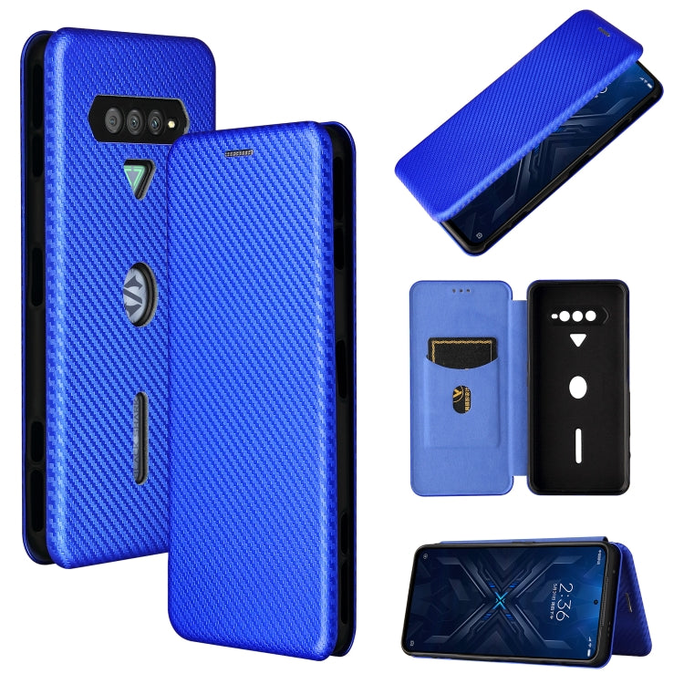 For Xiaomi Black Shark 4 / 4 Pro Carbon Fiber Texture Horizontal Flip TPU + PC + PU Leather Case with Card Slot