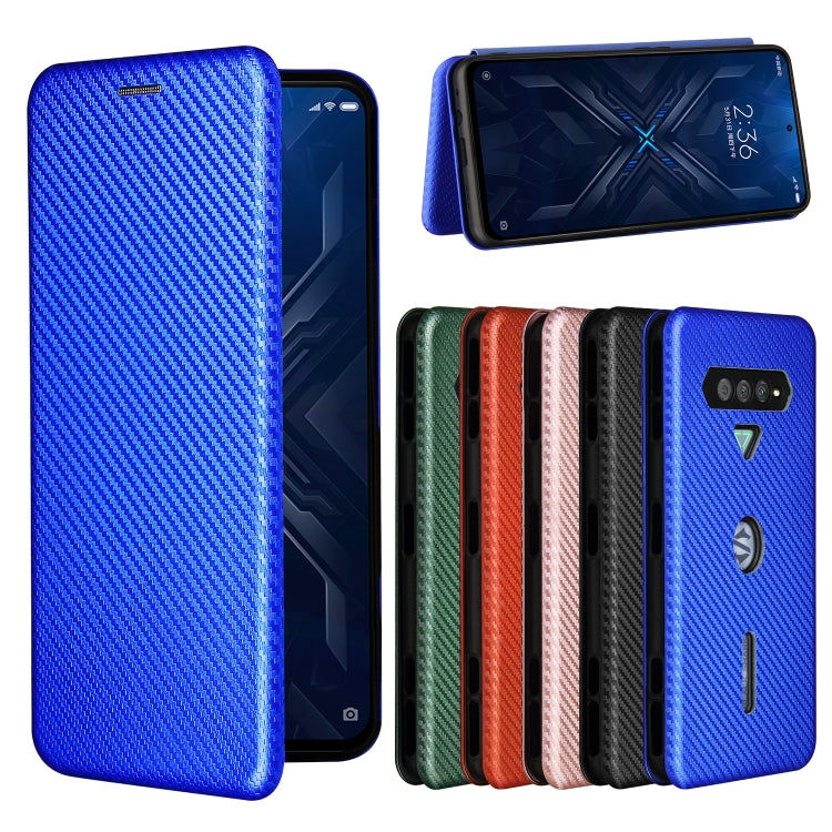 For Xiaomi Black Shark 4 / 4 Pro Carbon Fiber Texture Horizontal Flip TPU + PC + PU Leather Case with Card Slot