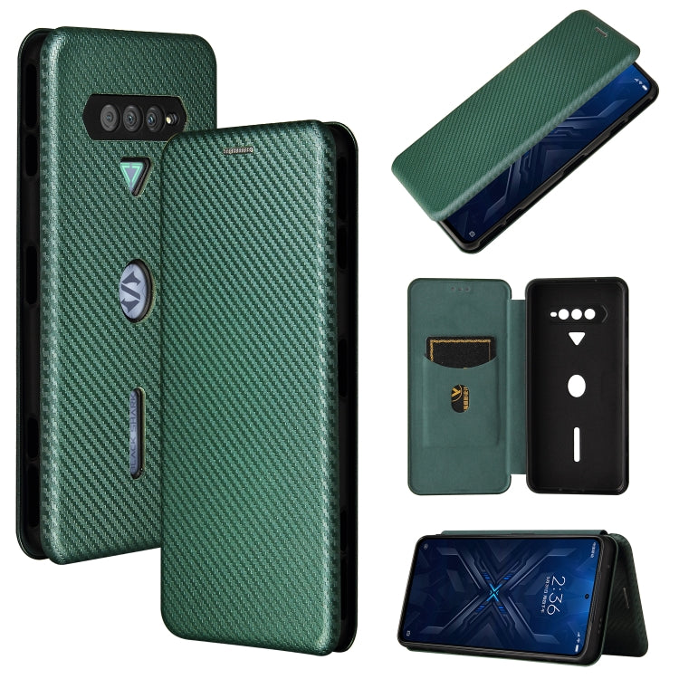 For Xiaomi Black Shark 4 / 4 Pro Carbon Fiber Texture Horizontal Flip TPU + PC + PU Leather Case with Card Slot
