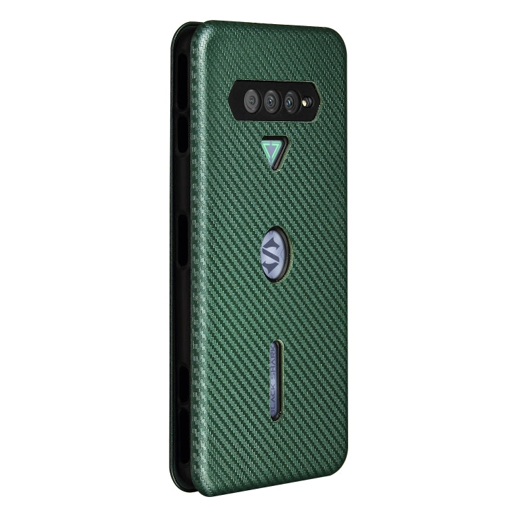 For Xiaomi Black Shark 4 / 4 Pro Carbon Fiber Texture Horizontal Flip TPU + PC + PU Leather Case with Card Slot