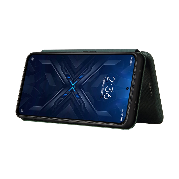 For Xiaomi Black Shark 4 / 4 Pro Carbon Fiber Texture Horizontal Flip TPU + PC + PU Leather Case with Card Slot