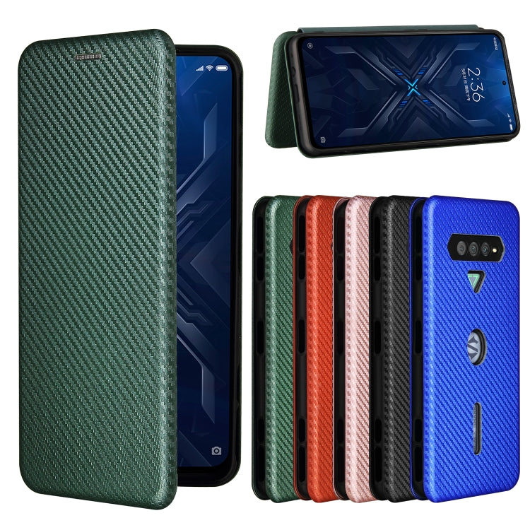 For Xiaomi Black Shark 4 / 4 Pro Carbon Fiber Texture Horizontal Flip TPU + PC + PU Leather Case with Card Slot