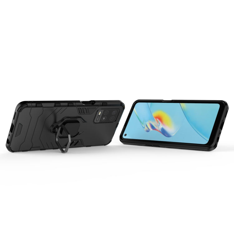 For OPPO A54 4G Shockproof PC + TPU Protective Case with Magnetic Ring Holder