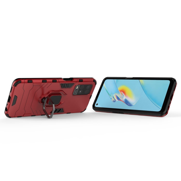 For OPPO A54 4G Shockproof PC + TPU Protective Case with Magnetic Ring Holder