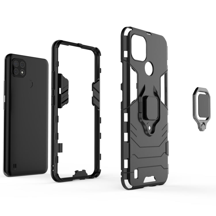 For OPPO Realme C21 Shockproof PC + TPU Protective Case with Magnetic Ring Holder