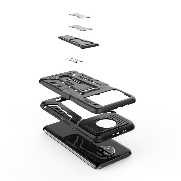 For Xiaomi Redmi Note 9 5G War Chariot Series Armor All-inclusive Shockproof PC + TPU Protective Case with Invisible Holder