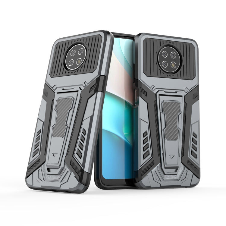 For Xiaomi Redmi Note 9 5G War Chariot Series Armor All-inclusive Shockproof PC + TPU Protective Case with Invisible Holder