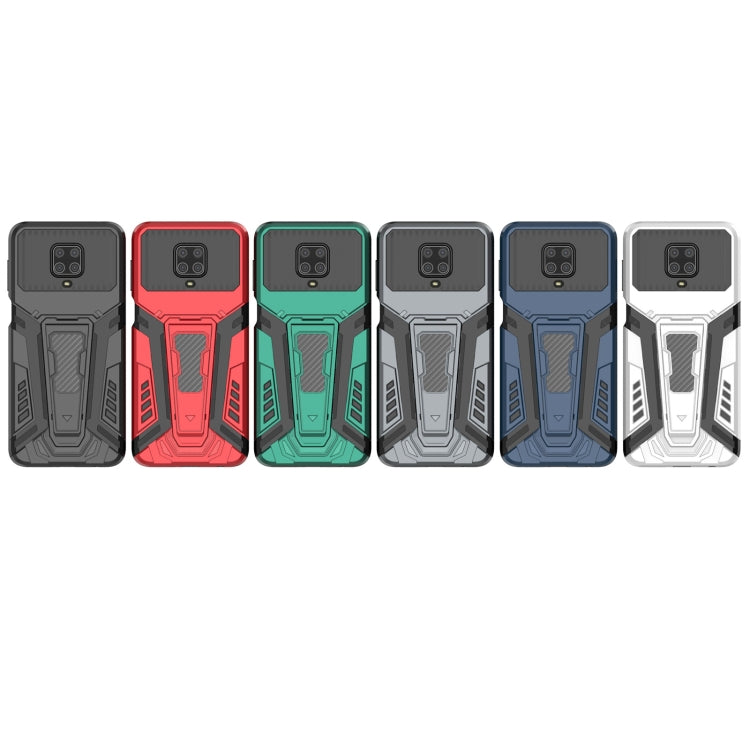 For Xiaomi Redmi Note 9S War Chariot Series Armor All-inclusive Shockproof PC + TPU Protective Case with Invisible Holder
