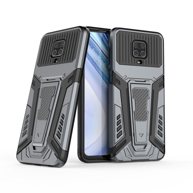 For Xiaomi Redmi Note 9S War Chariot Series Armor All-inclusive Shockproof PC + TPU Protective Case with Invisible Holder