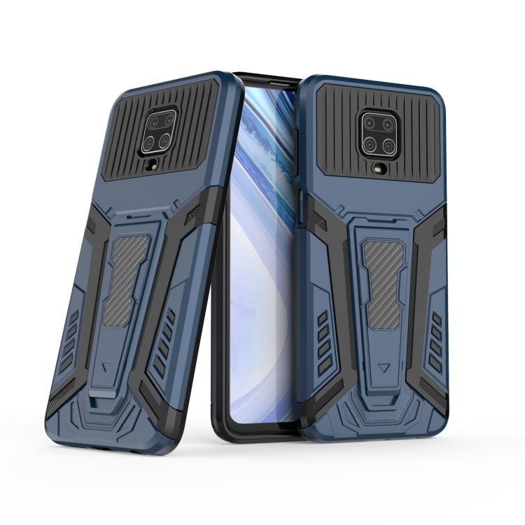 For Xiaomi Redmi Note 9S War Chariot Series Armor All-inclusive Shockproof PC + TPU Protective Case with Invisible Holder