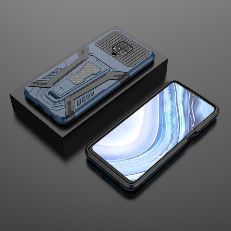 For Xiaomi Redmi Note 9S War Chariot Series Armor All-inclusive Shockproof PC + TPU Protective Case with Invisible Holder