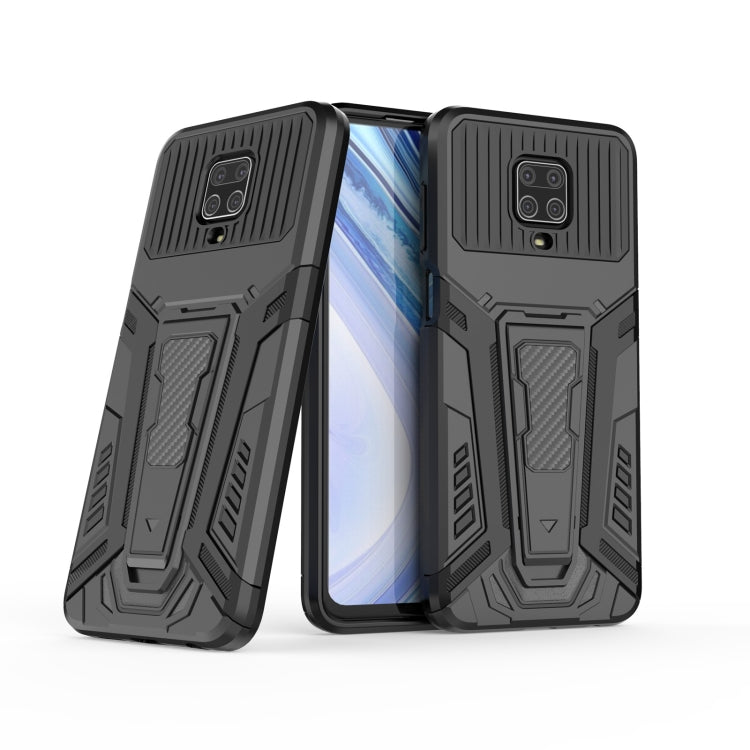For Xiaomi Redmi Note 9S War Chariot Series Armor All-inclusive Shockproof PC + TPU Protective Case with Invisible Holder