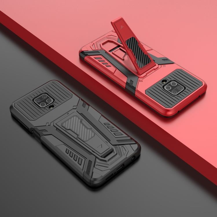 For Xiaomi Redmi Note 9S War Chariot Series Armor All-inclusive Shockproof PC + TPU Protective Case with Invisible Holder