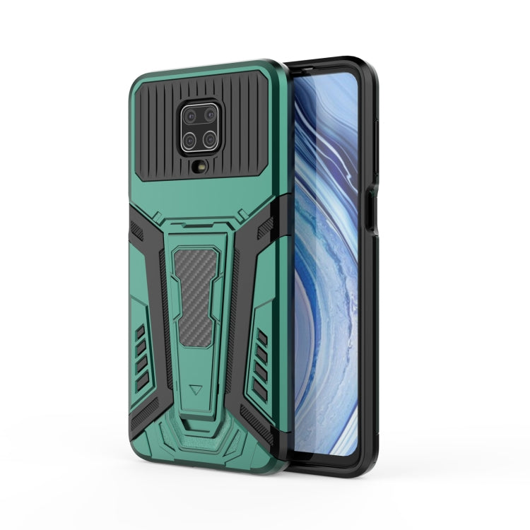 For Xiaomi Redmi Note 9S War Chariot Series Armor All-inclusive Shockproof PC + TPU Protective Case with Invisible Holder