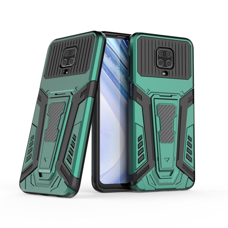 For Xiaomi Redmi Note 9S War Chariot Series Armor All-inclusive Shockproof PC + TPU Protective Case with Invisible Holder