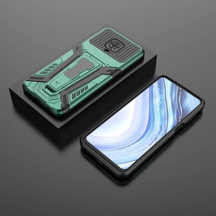 For Xiaomi Redmi Note 9S War Chariot Series Armor All-inclusive Shockproof PC + TPU Protective Case with Invisible Holder