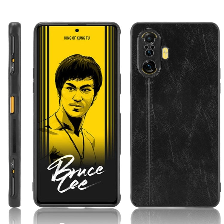 For Xiaomi Redmi K40 Gaming Edition 5G Shockproof Sewing Cow Pattern Skin PC + PU + TPU Case