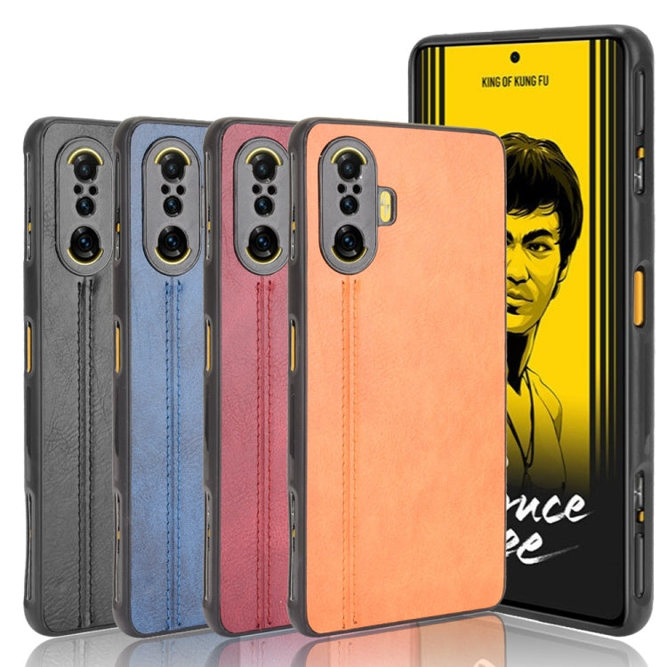 For Xiaomi Redmi K40 Gaming Edition 5G Shockproof Sewing Cow Pattern Skin PC + PU + TPU Case