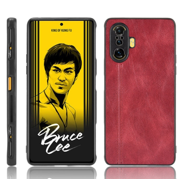 For Xiaomi Redmi K40 Gaming Edition 5G Shockproof Sewing Cow Pattern Skin PC + PU + TPU Case