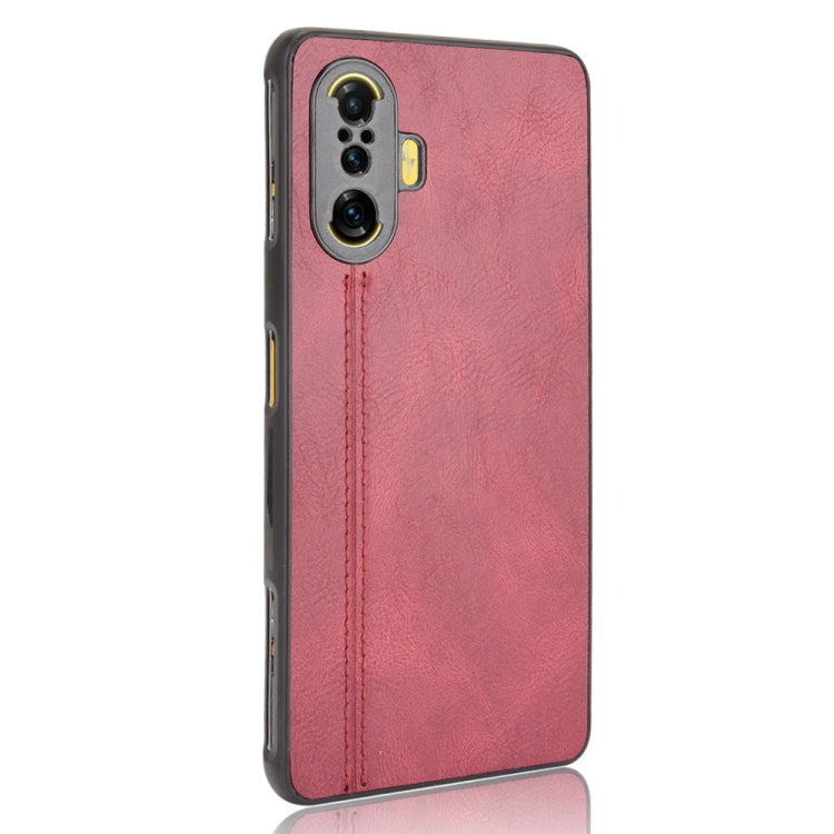 For Xiaomi Redmi K40 Gaming Edition 5G Shockproof Sewing Cow Pattern Skin PC + PU + TPU Case