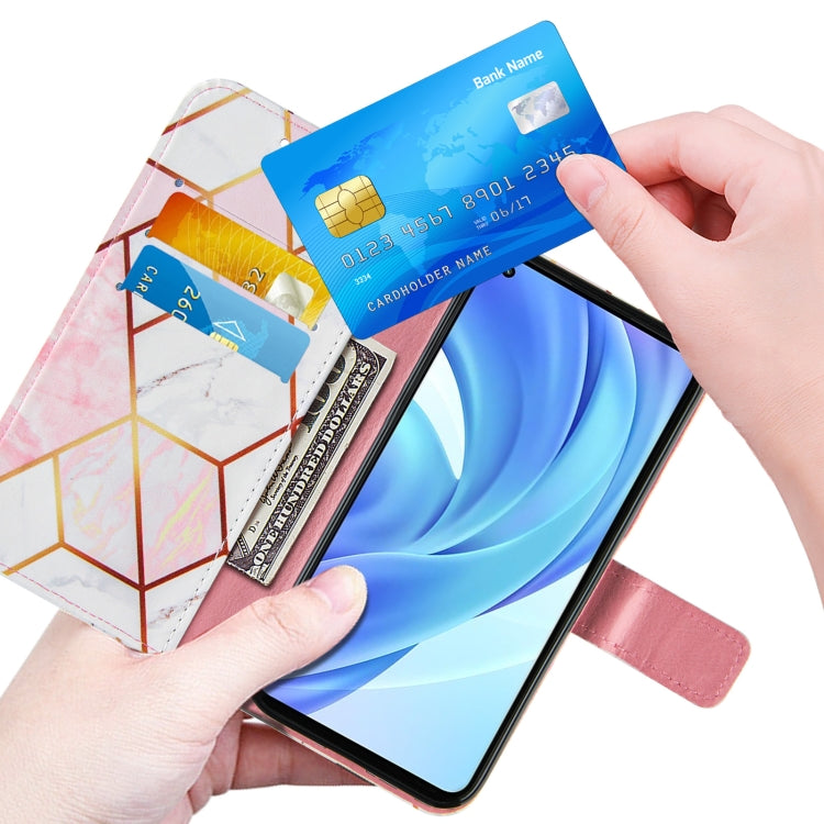 For Xiaomi Mi 11 Lite Marble Stitching Horizontal Flip PU Leather Case with Holder & Card Slots & Wallet & Lanyard