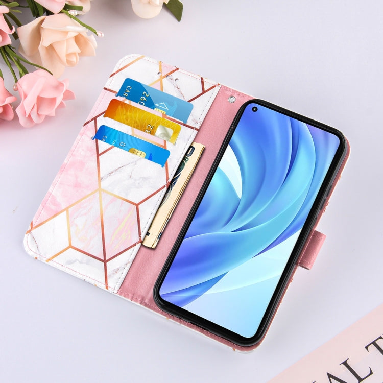 For Xiaomi Mi 11 Lite Marble Stitching Horizontal Flip PU Leather Case with Holder & Card Slots & Wallet & Lanyard