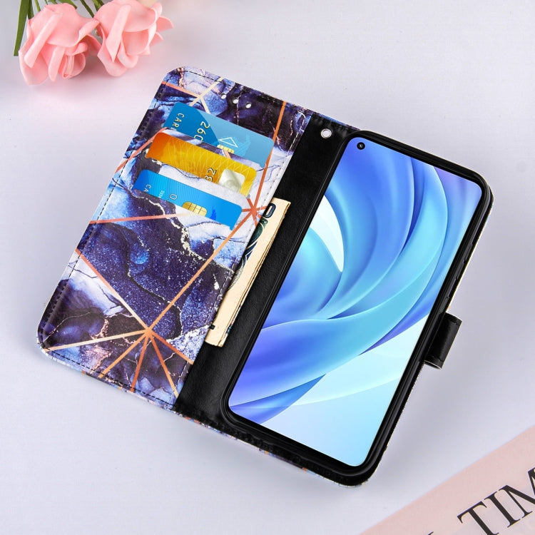 For Xiaomi Mi 11 Lite Marble Stitching Horizontal Flip PU Leather Case with Holder & Card Slots & Wallet & Lanyard