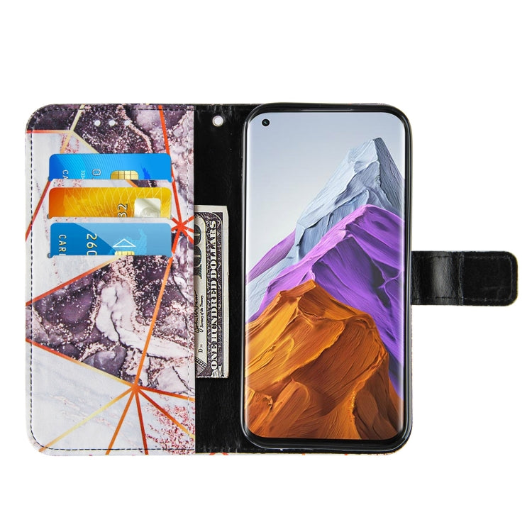 For Xiaomi Mi 11 Pro Marble Stitching Horizontal Flip PU Leather Case with Holder & Card Slots & Wallet & Lanyard