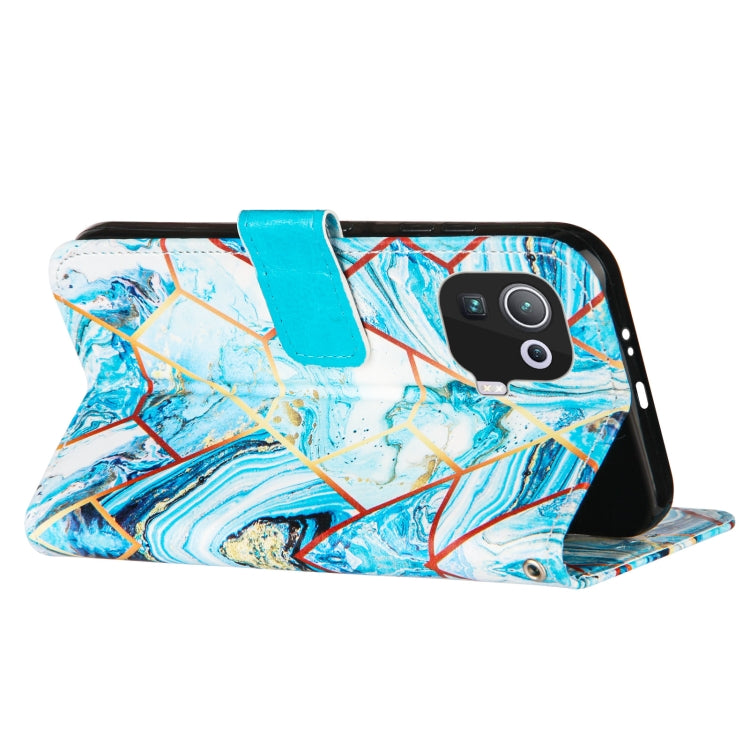 For Xiaomi Mi 11 Pro Marble Stitching Horizontal Flip PU Leather Case with Holder & Card Slots & Wallet & Lanyard