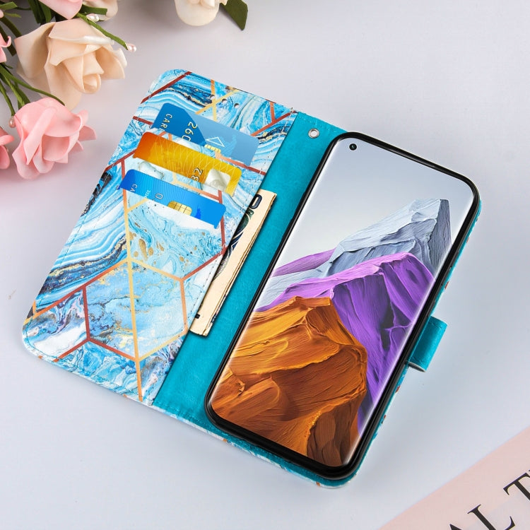 For Xiaomi Mi 11 Pro Marble Stitching Horizontal Flip PU Leather Case with Holder & Card Slots & Wallet & Lanyard