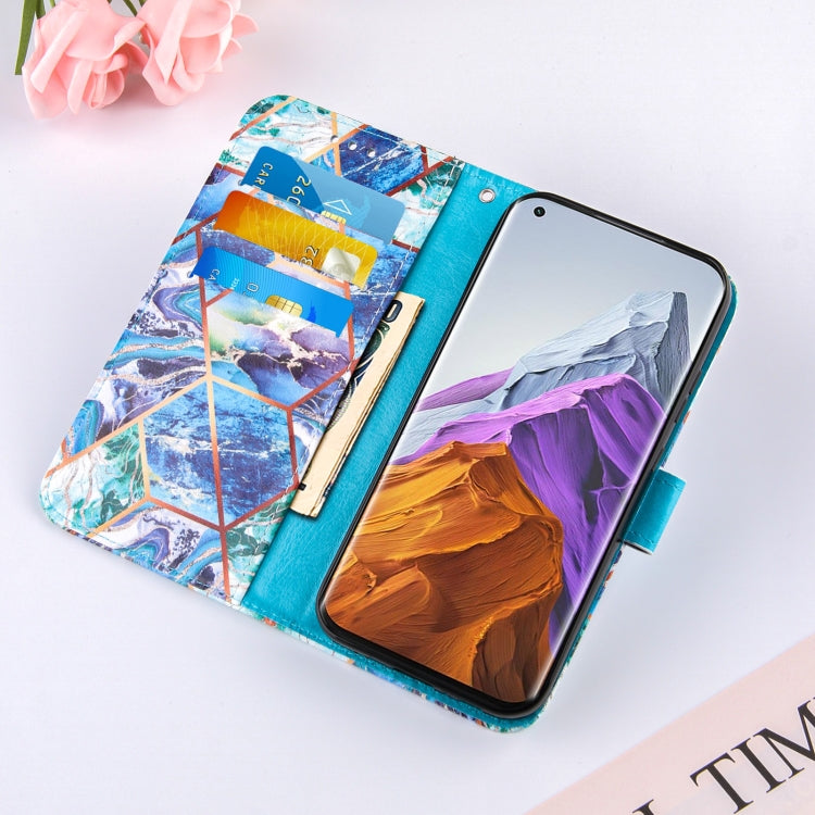 For Xiaomi Mi 11 Pro Marble Stitching Horizontal Flip PU Leather Case with Holder & Card Slots & Wallet & Lanyard