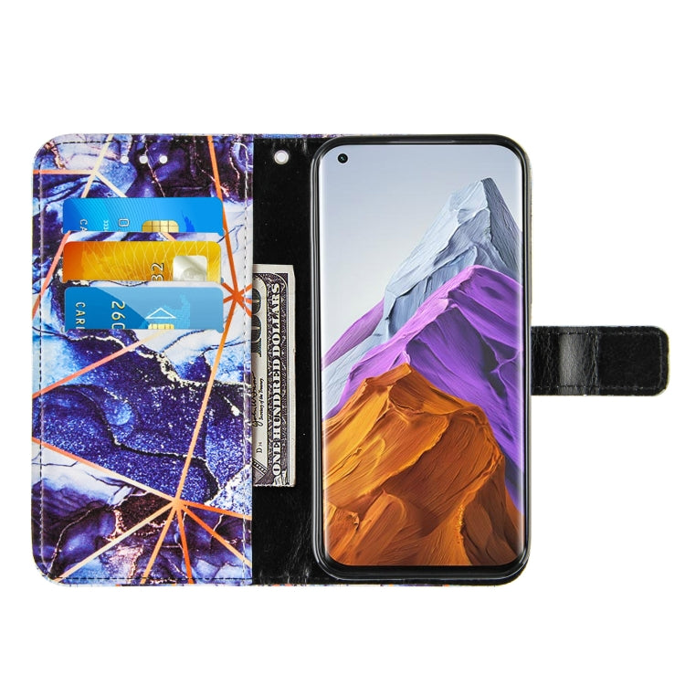 For Xiaomi Mi 11 Pro Marble Stitching Horizontal Flip PU Leather Case with Holder & Card Slots & Wallet & Lanyard