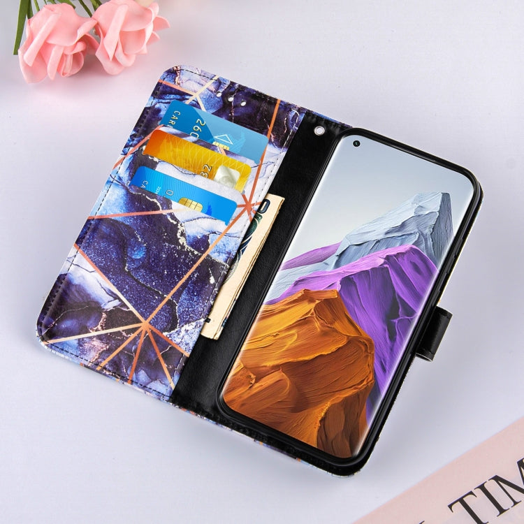 For Xiaomi Mi 11 Pro Marble Stitching Horizontal Flip PU Leather Case with Holder & Card Slots & Wallet & Lanyard