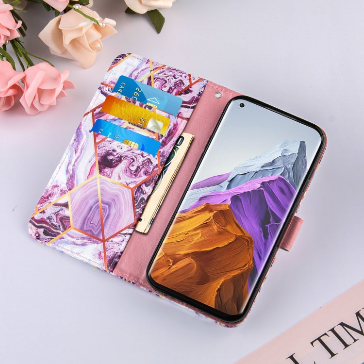 For Xiaomi Mi 11 Pro Marble Stitching Horizontal Flip PU Leather Case with Holder & Card Slots & Wallet & Lanyard