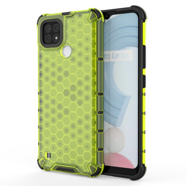 For OPPO Realme C21 Shockproof Honeycomb PC + TPU Case