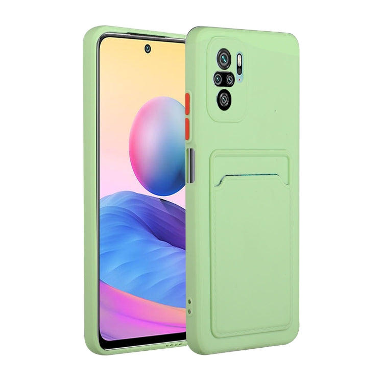 For Xiaomi Redmi Note 10 Pro Card Slot Design Shockproof TPU Protective Case