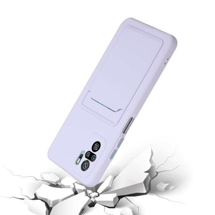 For Xiaomi Redmi Note 10 Pro Card Slot Design Shockproof TPU Protective Case