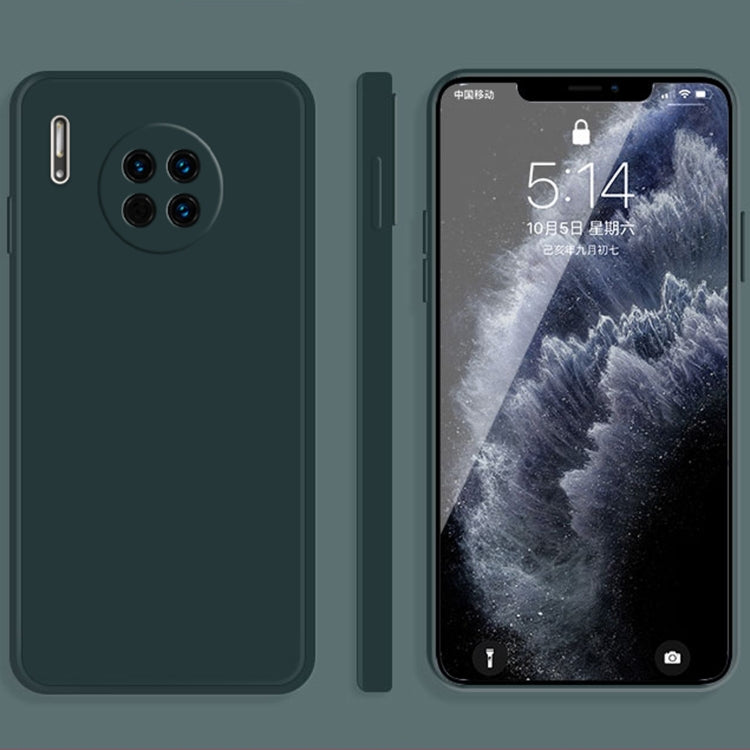 For Huawei Mate 30 Solid Color Imitation Liquid Silicone Straight Edge Dropproof Full Coverage Protective Case