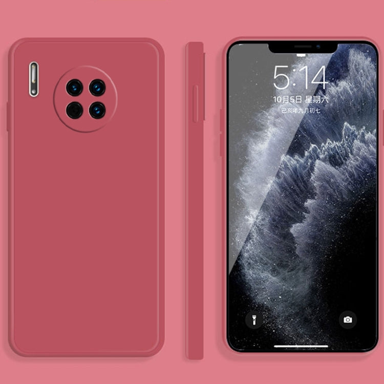 For Huawei Mate 30 Solid Color Imitation Liquid Silicone Straight Edge Dropproof Full Coverage Protective Case