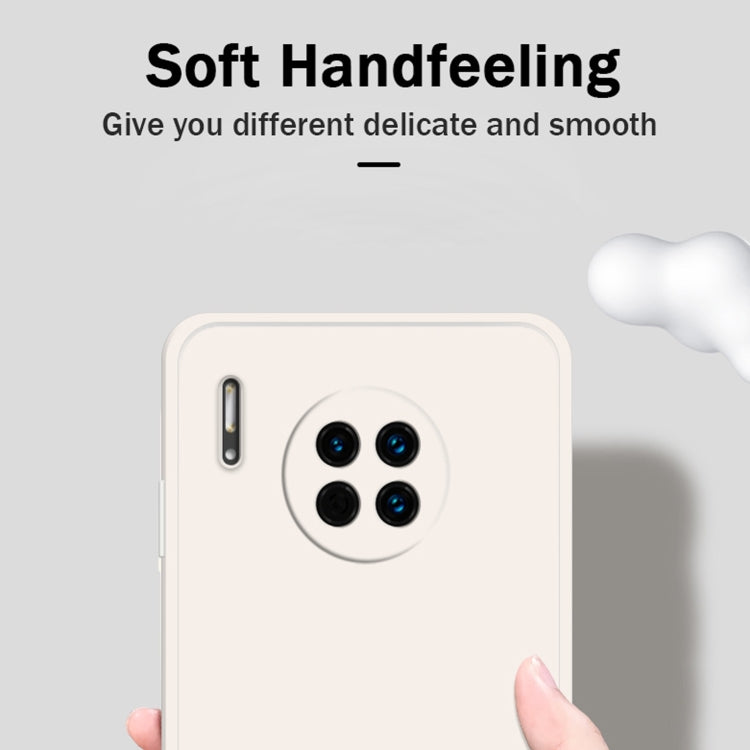 For Huawei Mate 30 Solid Color Imitation Liquid Silicone Straight Edge Dropproof Full Coverage Protective Case