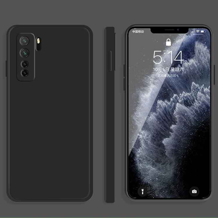 For Huawei nova 7 SE Solid Color Imitation Liquid Silicone Straight Edge Dropproof Full Coverage Protective Case