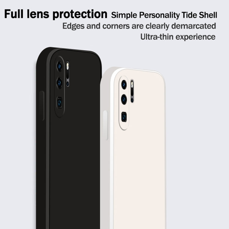 For Huawei P30 Pro Solid Color Imitation Liquid Silicone Straight Edge Dropproof Full Coverage Protective Case