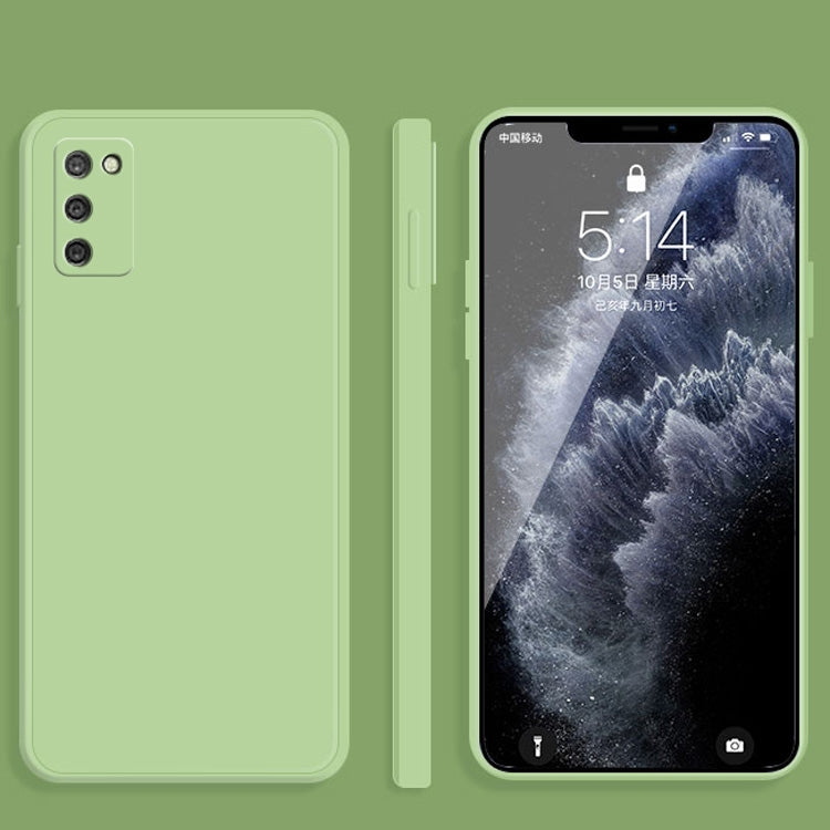 For Samsung Galaxy A02s Solid Color Imitation Liquid Silicone Straight Edge Dropproof Full Coverage Protective Case